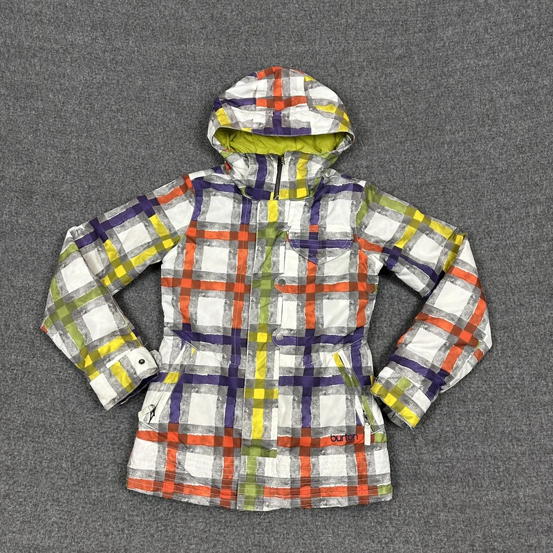burton cool flavors dryride snowboarding ski plaid aop jacket