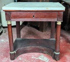 CONSOLE EN BOIS D'ACAJOU. STYLE EMPIRE. FRANCE. XIXÈME SIÈCLE.