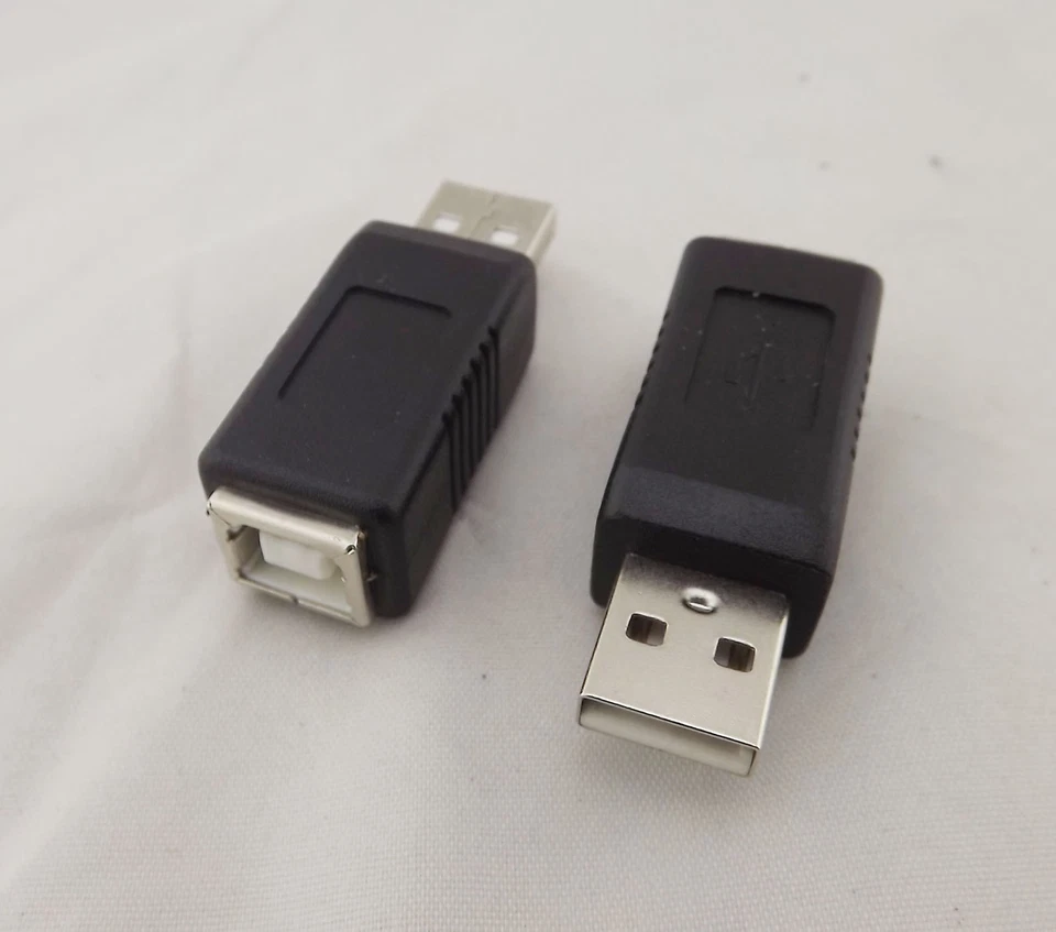 10x USB 2.0 Type A Male To Printer Type B Female M/F Converter Adapter Connector - Image 2 of 4
