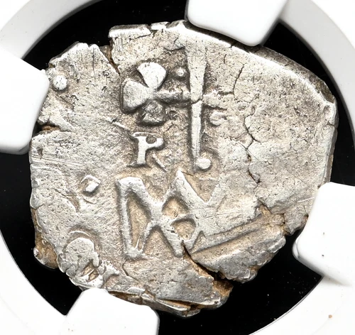 COLONIAL ERA SPAIN. Charles II, 1665-1700, Silver Cob 2 Reales, NGC VF25, Rare