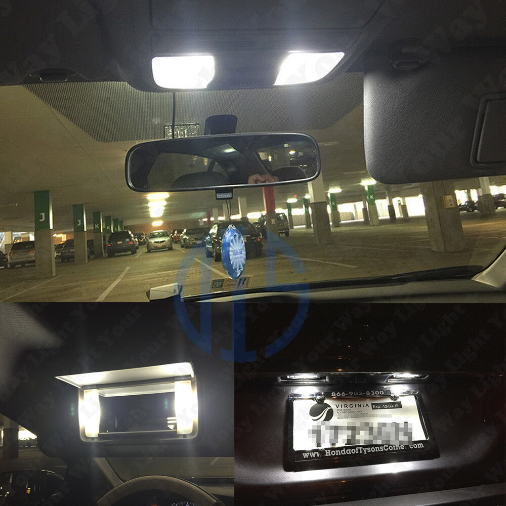 12 x White LED Interior Bulbs Lights Package Kit For 2013-2017 2018 Honda Accord