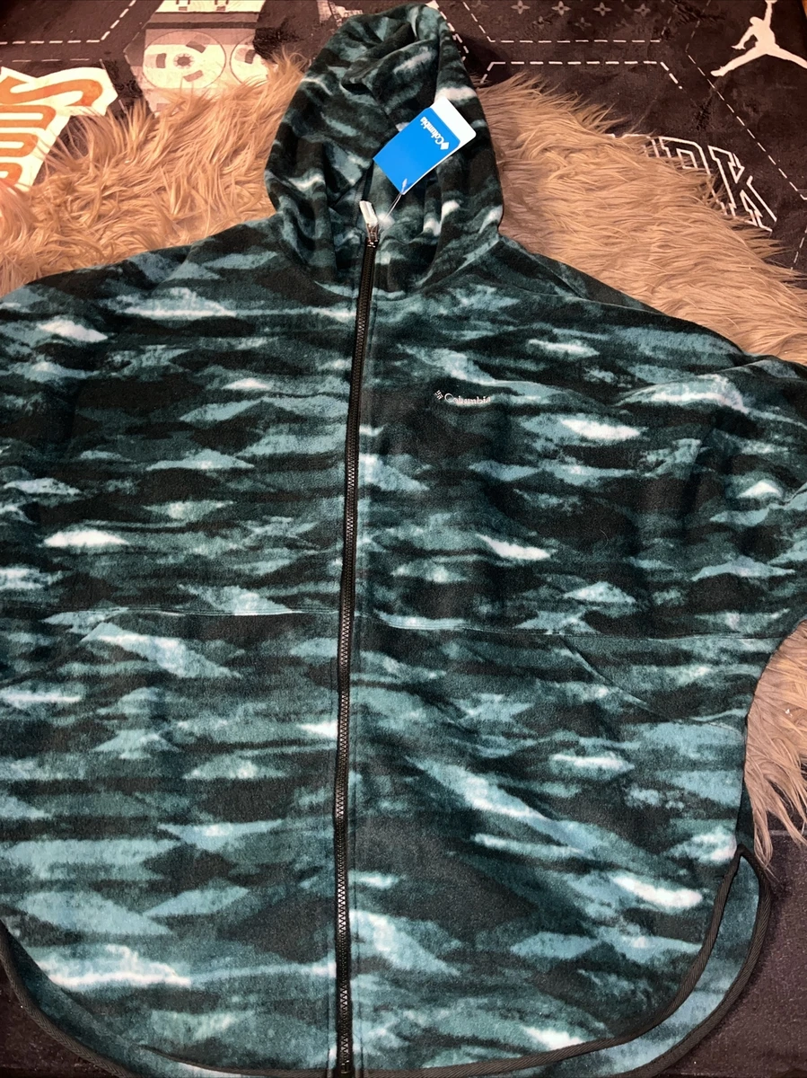 NWT Columbia Benton Springs Womens Size Large Hooded Fleece Poncho