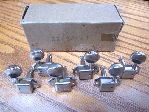 Vintage 60s Gibson / Kluson Double Line  3+3 Tuners / Tuning Pegs .....NOS !!!!!