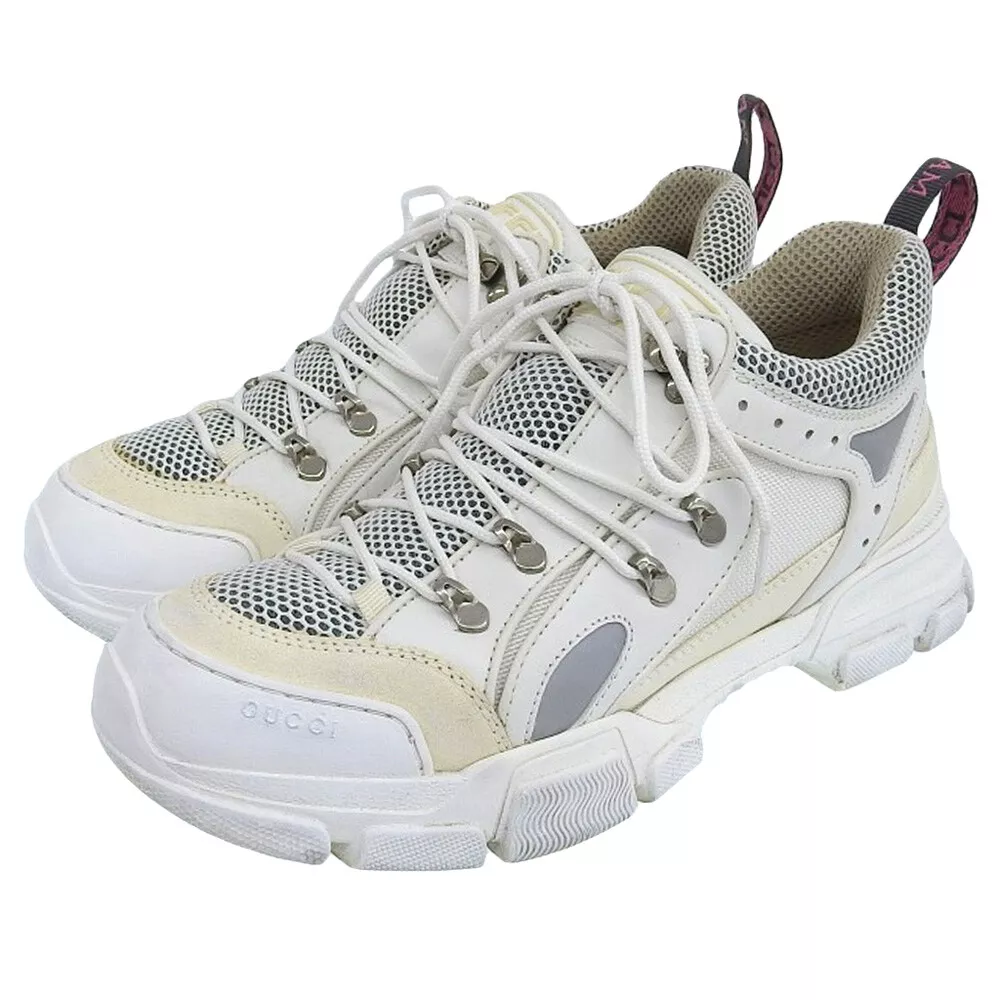 GUCCI GUCCI Flash Trek Dad Baskets Chaussures Homme Blanc 9 1/2 543162 Chaussures 9,5...