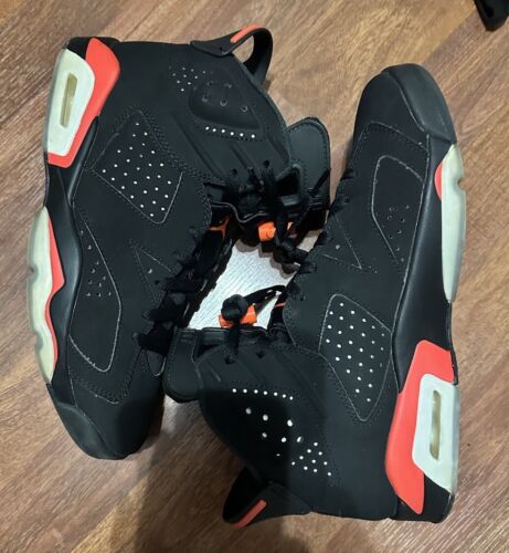 Jordan 6 Infrared Size 8 Mens Nike Air Retro 2018 Black Pink Red 384664-023 VI - 第 1/11 張圖片