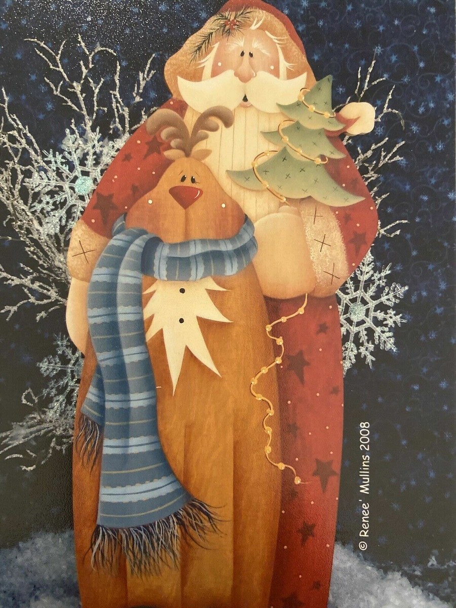 Vintage Christmas Tole Painting Pattern Packet: Santa & Rudy by Renee Mullins | eBay vintage-christmas-tole-painting-pattern-packet-santa-rudy-by-renee-mullins-ebay