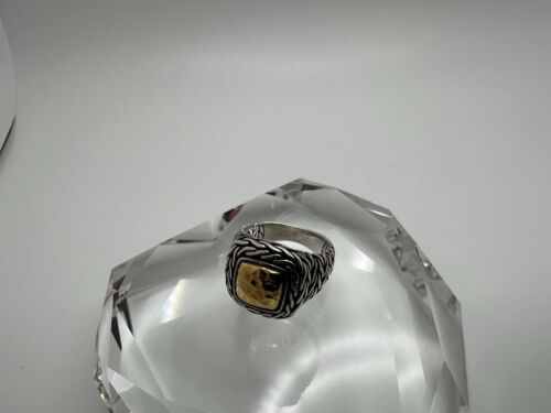 Anello John Hardy Palu in argento sterling 22 carati martellato misura 7,25 - Foto 8 di 14