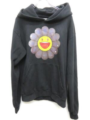 J Balvin x Takashi Murakami Black Hoodie S Used Large Flower J Balvin x Takashi Murakami Black Hoodie S Used Large Flower