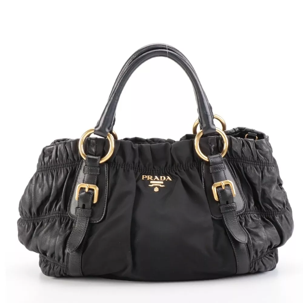 Prada Black Tessuto Gaufre Nylon Tote Bag Prada