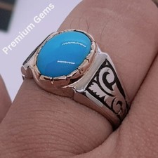 Natural Clean Rare Turquoise Ring Nishapuri Feroza Ring Feroza Ring Shia Ring