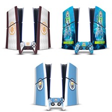 MAN CITY FC 2023/24 KIT VINYL SKIN FOR PS5 SLIM DIGITAL CONSOLE  CONTROLLER