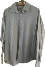 Ben Sherman Mens Long Sleeve Dress Shirt Gray / Blue