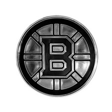 Boston Bruins Silver Chrome Auto Emblem NEW NHL Car Truck Decal Sticker