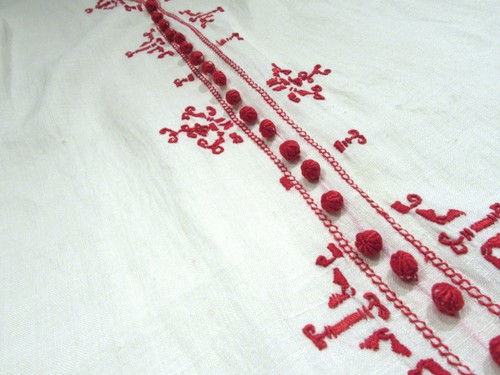 ANTICO ABITO VINTAGE ANNI 20 LINO M FOLK RICAMO ART DECO VITA SCESA F2 - Foto 17 di 21