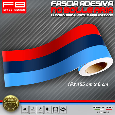 Fascia Striscia adesiva BMW M Performance adesivo Motorrad Motorsport 155x6cm 