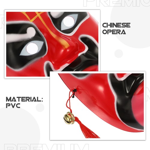 1PZ Maschera Opera Cinese Pechino Festa Maschera Palco Maschera Prop Maschera di Ricambio Prop - Foto 2 di 11