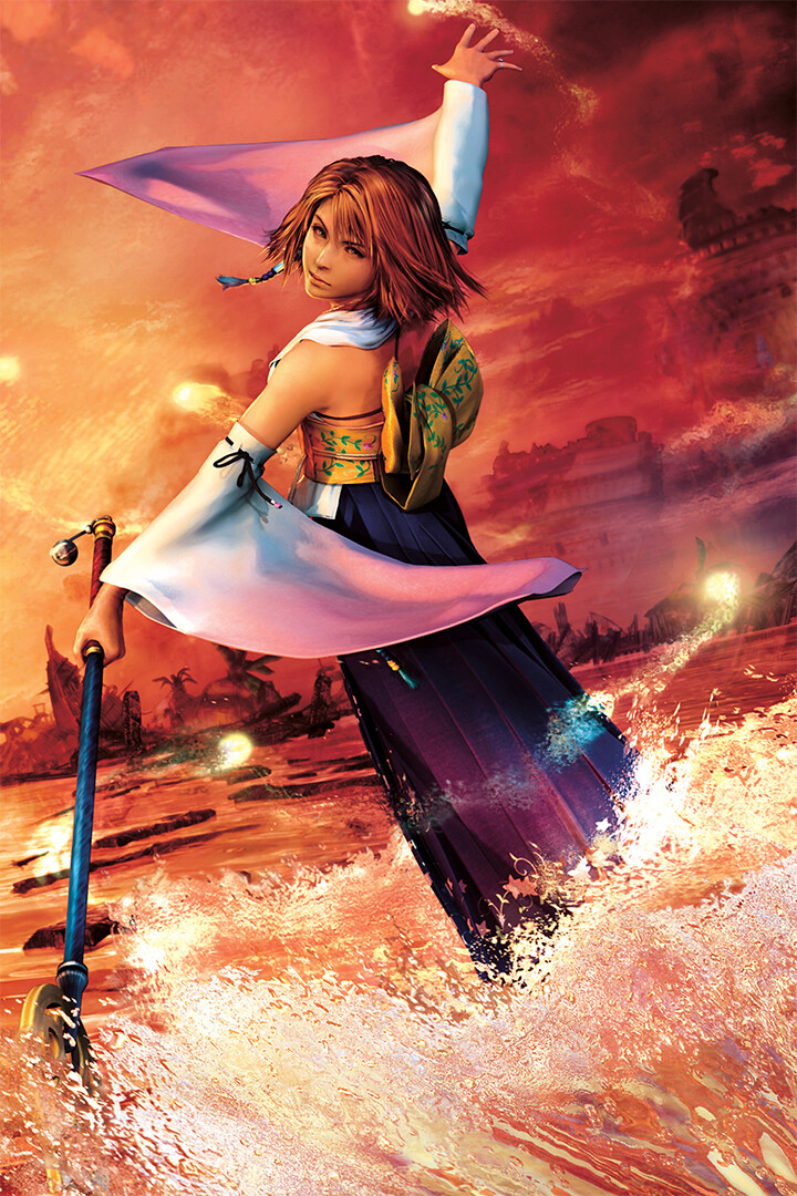 FINAL FANTASY X HDRemaster ウォールスクロール ユウナ Final Fantasy X Hd Remaster Yuna Video Game Wall Art Home