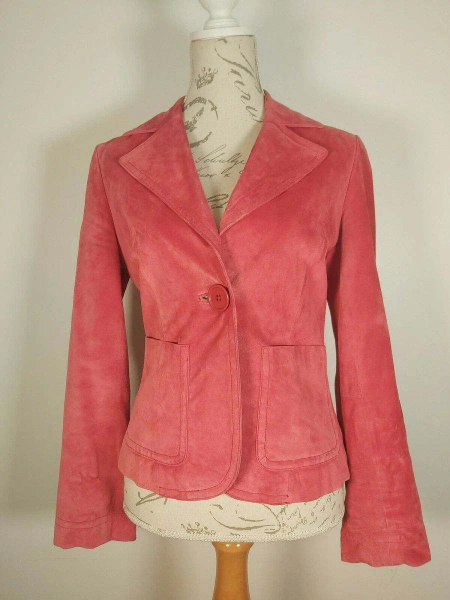 Pink suede best sale blazer