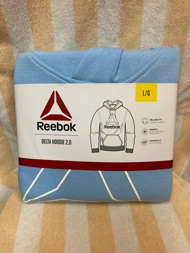 Reebok DELTA HOODIE 2.0 AIRY BLUE Heather Men's Size Large | eBay