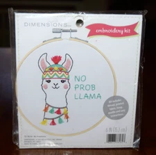 Dimensions Embroidery Kit NO PROB LLAMA New Sealed