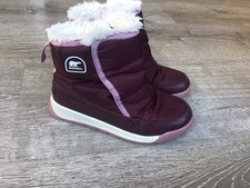 Sorel Youth Girls Witney II Plus Size 12 Insulated Winter Snow Boots NC5166-543