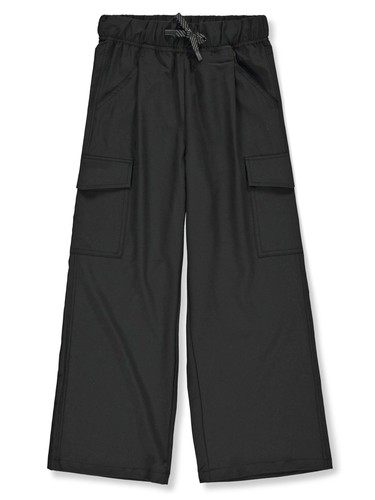 90 Degrees Girls' Twill Wide Leg Cargo Pants Color: black Size: 10 - Picture 2 of 2