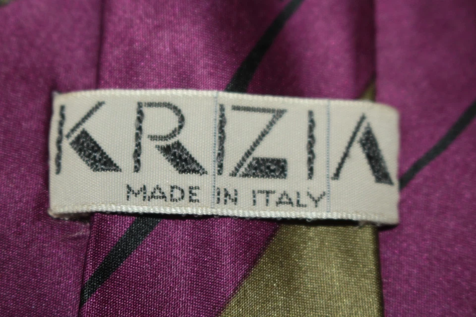 Corbata de seda KRIZIA hecha en Italia F84344 Foto 4 de 4