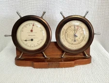 Vintage Airguide Nautical Weather Station  Humidity Barometer