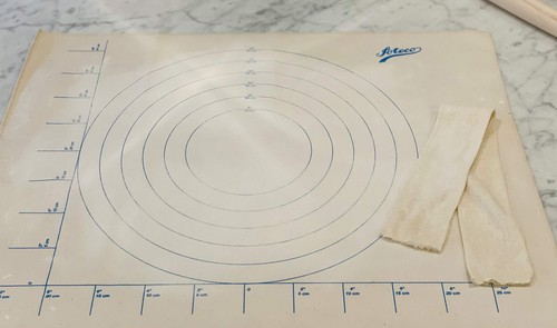 Copripanno per Pasticceria in Tela e Rolling Pin, 25" x 20", Bianco Off - Foto 2 di 4