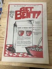 Get Bent Comic Zine Fall #1 Funny Face Mugs Ska Humor Indie, Vintage 1997