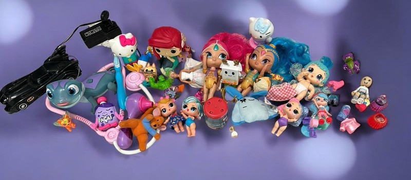 Lot of Mostly Girl Toys LOL , Batman, Disney Dolls Funko- Pink Modern Figures