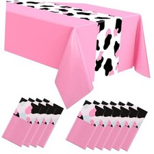 10 Pcs 54 x 108 Inch Cow Print Table Cloths for Party Cow Print Tablecloth