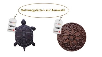 Gehwegplatte aus Gusseisen Gartenfliese Trittplatte Terrassenplatte wetterfest