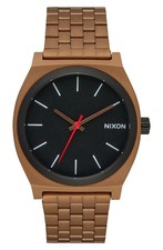Nuovo orologio da donna Nixon The Time Teller bracciale, 37 mm bronzo nero