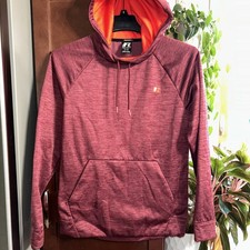 Men’s Teens Red Fleece Hoodie Sweatshirt Size Small By Russell
