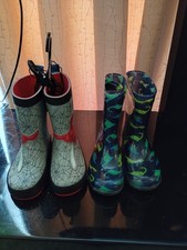 2 Pairs Of Size 7 UK Toddler Wellie Boots, Never Worn.