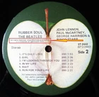 Beatles LP 1975 Apple Rubber Soul All Rights Disclaimer Two Lines Both Sides EX!