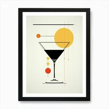 Mid Century Modern Sidecar Floral I Framed Wall Art Poster Canvas Print Picture