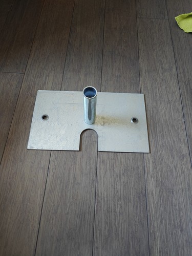 8" x 14" (6 LBS) PIPE AND DRAPE STEEL BASE WITH BASE PIN -- FOR PIPE & DRAPE KIT