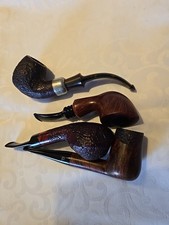 Konvolut Von 4 Tabakpfeifen,  3 Denimark, 1 Schlecht  Lesbar Mit Silber Zeichen