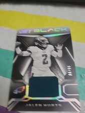 2021 Panini Jet Black Football Jalen Hurts 55/99 Authentic Memorabilia 