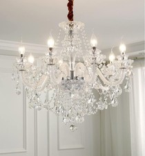 Modern K9 Transparent Crystal Chandelier,Luxury Clear Crystal Pendant Light Fixt