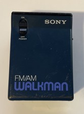Sony SRF-22W AM/FM Walkman Pocket Radio Portable Vintage Tested Works Duel Jacks