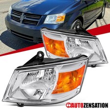 Fit 2008-2010 Dodge Grand Caravan Headlights Lamps Assembly Leftright 08 09 10
