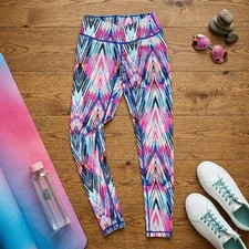 Zella XS Vibrant Geometric Performance Leggings - Excellent Condition