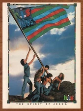 1990 H.I.S Blues Jeans Vintage Print Ad/Poster Clothing Fashion Apparel Art 90s