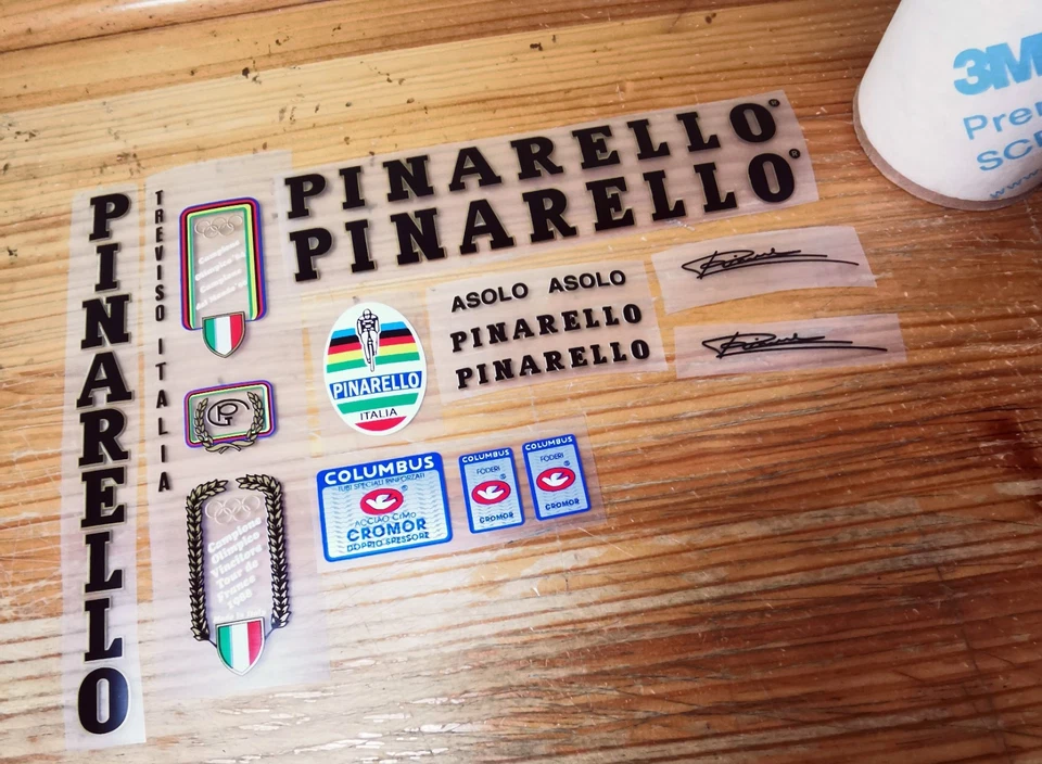 Pinarello Asolo kit negro vinilo calcomanía pegatina pegatinas ステッ� Foto 3 de 4