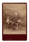CAB Photo Cute Little Boy with Dog - Trier 1880s