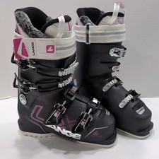 Lange LX 80 Ski Boots Mondo 22.5 Women's US Size 5.5 Black White Pink Last 102