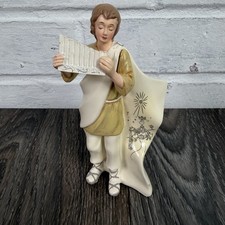 Hawthorne Village Silver Blessings Christmas Nativity Pan Flute Musician Figure